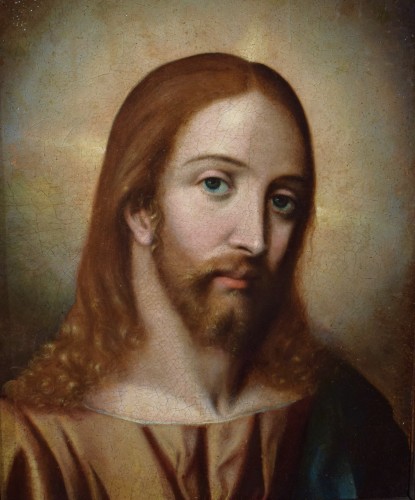 Christ "Salvator Mundi" - Ecole Lombarde XVIe siècle - Tableaux et dessins Style Renaissance